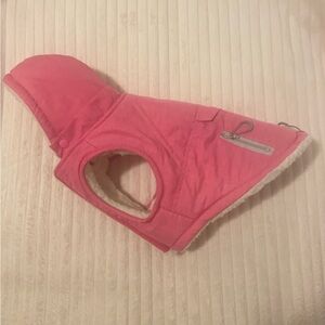 Cynthia Rowley Pink and Cream Fleece Pet Hoodie